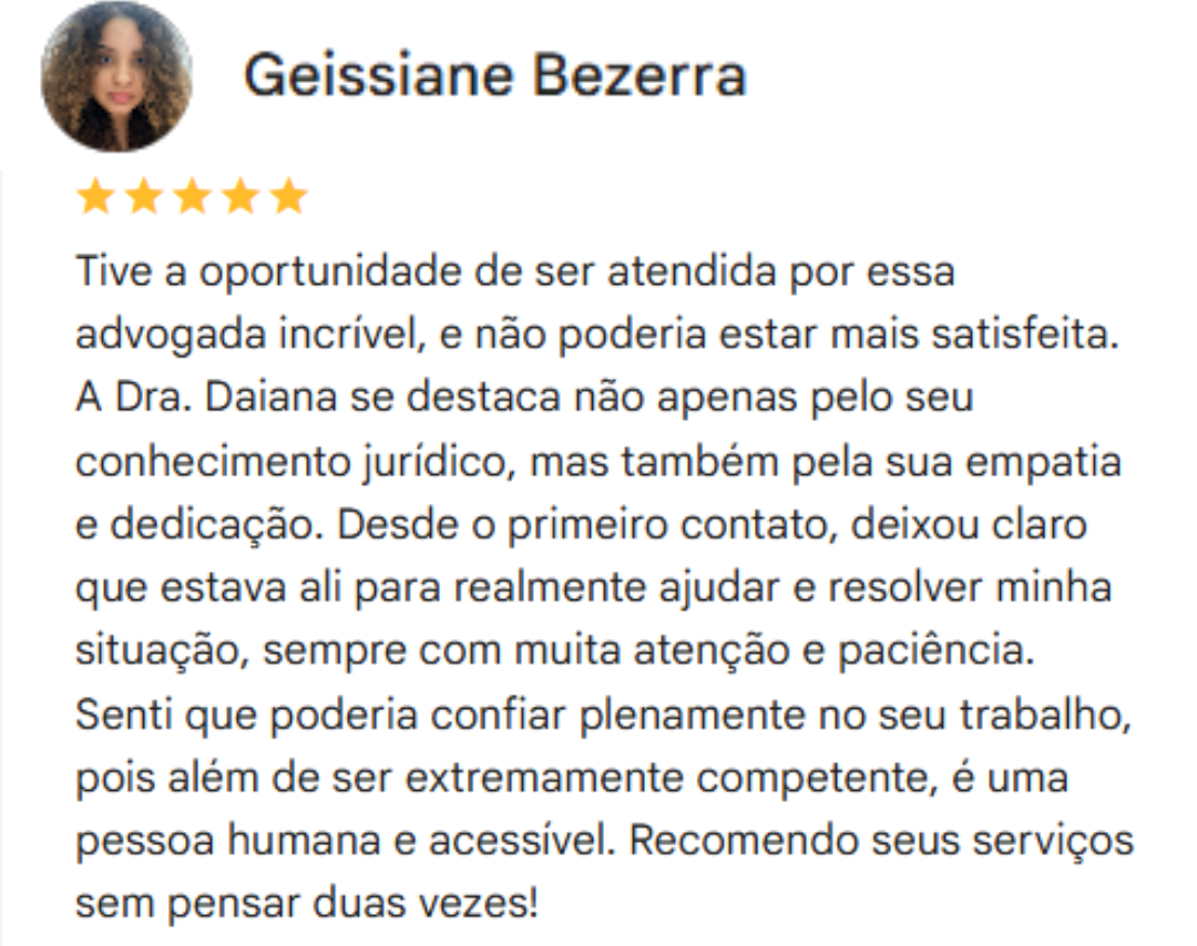 Avaliação no Google